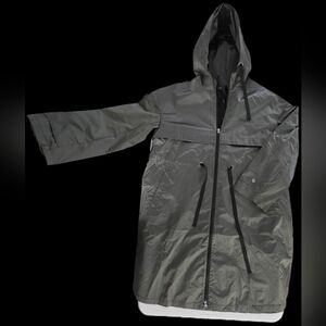 Women's Olive Green Hooded Raincoat-